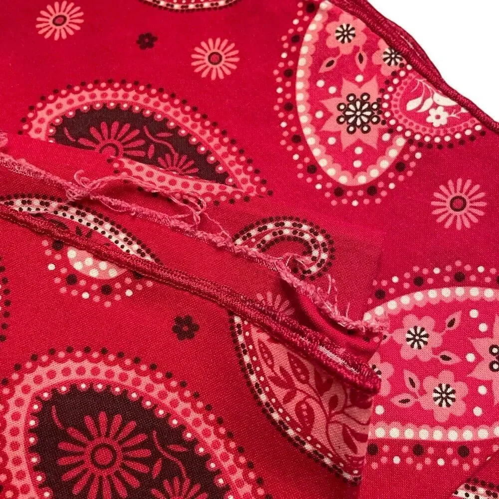Vera Bradley Mesa Red Set 6 Quilted Placemats and 9 Napkins Paisley Print